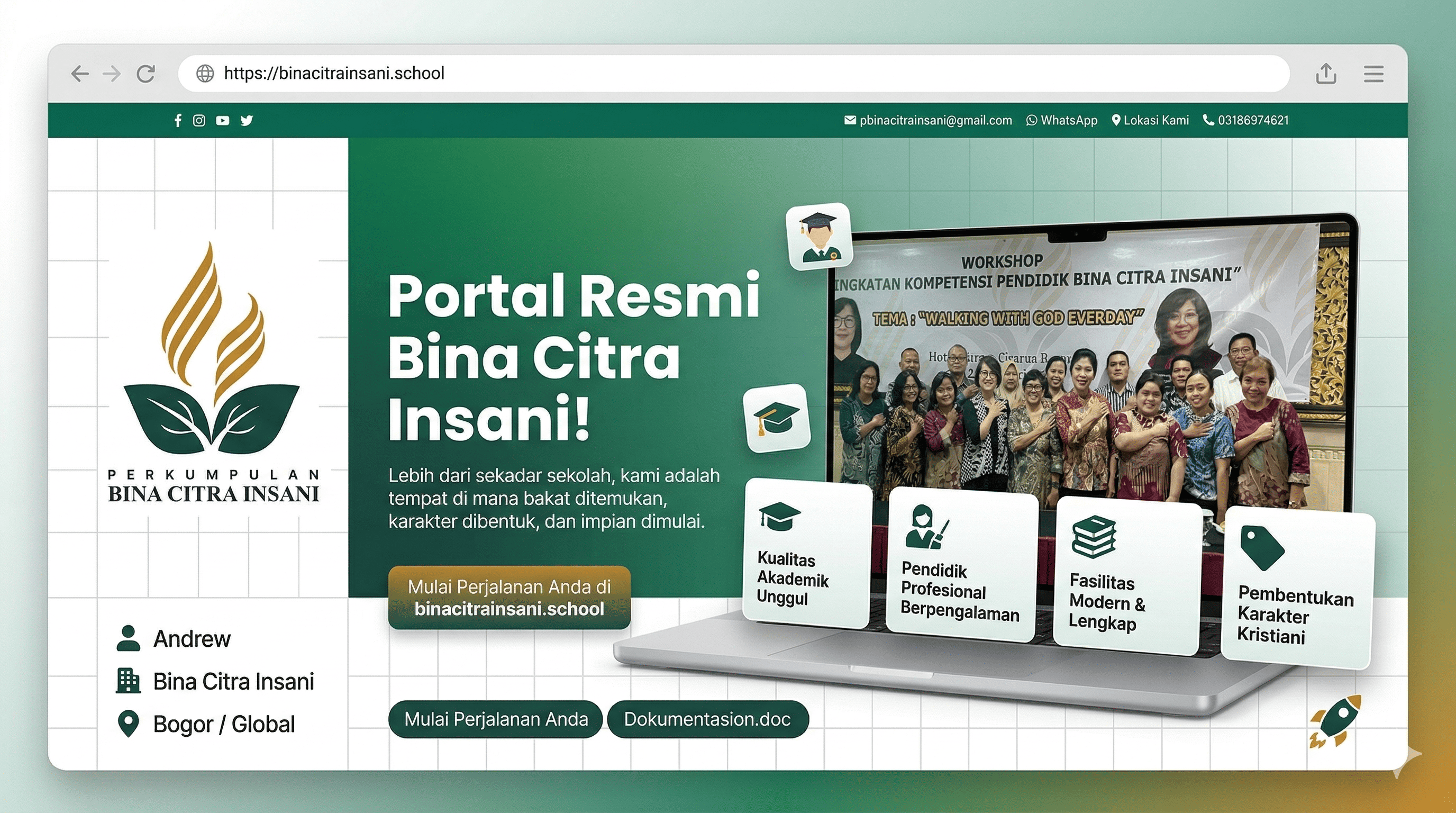 Website Portal Pendidikan Bina Citra Insani